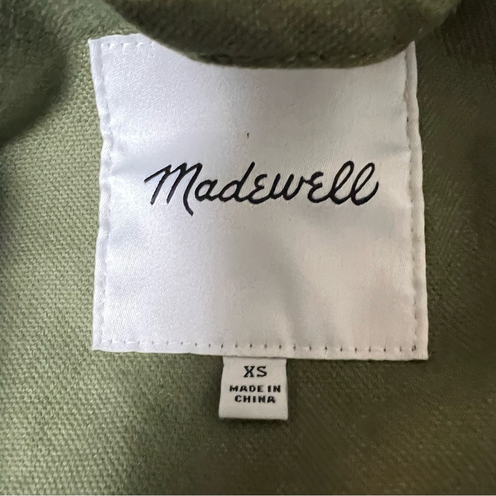 MADEWELL Dispatch Jacket Olive Army Green Military Style Canvas Size XS - Picture 12 of 15
